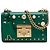 Gucci Green Small Pearl Studded Leather Padlock Crossbody Verde