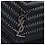 Portafoglio a busta con catena Saint Laurent in pelle di pecora nera a chevron con borchie monogramma Nero - vista 5