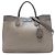 Borsa Satchel Prada City Calf Etiquette Grigia Marrone