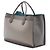 Borsa Satchel Prada City Calf Etiquette Grigia Marrone - vista 2
