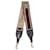 Dior Red Canvas Logo Embroidered Shoulder Strap Brown