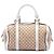 Bolsa Boston Joy Gucci em lona Diamante bege, pequena