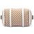 Bolsa Boston Joy Gucci em lona Diamante bege, pequena - vue 3
