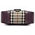 Burberry Red Small Haymarket Check Nylon and Leather Dickens Crossbody - vista 3