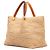 Borsa Tote Valentino VLogo in Raphia Beige Medium - vista 2