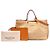 Borsa Tote Valentino VLogo in Raphia Beige Medium - vista 7