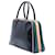 Borsa Prada Blue Bicolor Saffiano Vernice Pyramid Frame Blu navy - vista 2