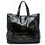 Saint Laurent Black Large Textured Patent Y Mail Tote Nero