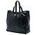 Saint Laurent Black Large Textured Patent Y Mail Tote Nero - vista 2