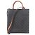 Céline Celine Cabas Vertical Small Triomphe de lona revestida marrón Castaño Marrón oscuro - vista 2