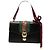 Bolso Satchel Gucci Sylvie Small de piel de becerro negra con Web Negro