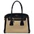 Borsa Tote Convertibile Prada in Nappa con Rifiniture in Saffiano Beige