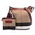 Borsa a secchiello Burberry Ashby con nappe in tela Mega Check marrone Mini Marrone chiaro - vista 6