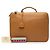 Borsa da lavoro Prada in pelle marrone Cammello - vista 7