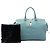 Saint Laurent Cabas Chyc Satchel in pelle blu Large Blu chiaro - vista 7