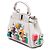 Borsa Satchel Fendi Peekaboo Iconic in vitello bianco con micro borchie Bianco sporco - vista 2