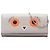 Carteira de corrente Fendi em couro bege com tachas Faces