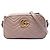 Borsa a tracolla Gucci Small GG Marmont in pelle matelassé marrone Carne