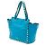 Borsa Satchel Trapeze Rockstud in pelle blu mini Valentino Blu chiaro - vista 2
