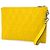 Clutch con zip Gucci in vitello matelassé giallo G Rhombus - vista 2