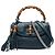 Borsa Gucci Blue Medium Guccissima New Bamboo Top Handle Blu navy