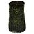 Top senza maniche con stampa leopardata Dolce & Gabbana in seta olive Verde Verde oliva