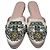 Mules decorate Oscar De La Renta in raso bianco - vista 3