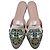 Mules decorate Oscar De La Renta in raso bianco - vista 7