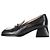 Nodaleto Pumps mit eckiger Kappe aus schwarzem Leder