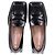 Nodaleto Pumps mit eckiger Kappe aus schwarzem Leder - Ansicht 5