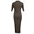 Autre Marque Birger Christensen Evial Rippstrick-Midikleid aus brauner Viskose - Ansicht 3