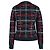 Saint Laurent mehrfarbiger Mohair-Wollpullover mit Pailletten und Tartan-Muster Mehrfarben - Ansicht 2