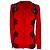 Dolce & Gabbana Cardigan aus rotem Kaschmir mit Spitzenakzenten