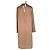 Vestido midi de cuello cisne Chloé en seda beige - vista 3