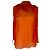 Dolce & Gabbana D&G Bluse mit V-Ausschnitt aus orangefarbenem Chiffon