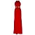 Stella Mc Cartney Vestido maxi halterneck con cinturón Stella Mccartney en rayón rojo Roja