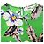 Abito maxi floreale Diane Von Furstenberg in seta multicolore Verde - vista 5