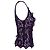 Top de renda sem mangas com decote em V Dolce & Gabbana em viscose violeta Roxo - vista 2
