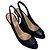 Sapatos slingback peep-toe Sergio Rossi em couro preto - vista 5