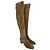 Botas altas de punta almendrada Gianvito Rossi en ante marrón Castaño - vista 12