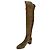 Botas altas de punta almendrada Gianvito Rossi en ante marrón Castaño - vista 13