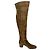 Botas altas de punta almendrada Gianvito Rossi en ante marrón Castaño - vista 14