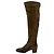 Botas altas de punta almendrada Gianvito Rossi en ante marrón Castaño - vista 2