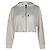 Sudadera corta con cremallera Saint Laurent en algodón blanco Crudo