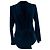Balmain Gürtler-Blazer aus dunkelblauem Samt Marineblau - Ansicht 2