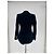 Balmain Gürtler-Blazer aus dunkelblauem Samt Marineblau - Ansicht 7