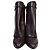 Bottines mi-mollet Givenchy Shark Lock à talon compensé en cuir bordeaux Rouge - vue 3
