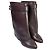 Bottines mi-mollet Givenchy Shark Lock à talon compensé en cuir bordeaux Rouge - vue 4