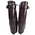 Bottines mi-mollet Givenchy Shark Lock à talon compensé en cuir bordeaux Rouge - vue 5