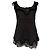 Top sin mangas de seda negra con ribete de encaje Dolce & Gabbana Negro